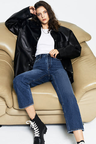 Manhattan High Rise Straight Ankle Jeans HJ160 - Glamourous Grace