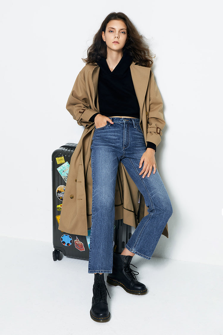 Activity Grrrl High Rise Kick Crop Jeans HJ017 [FINAL SALE] - Glamourous Grace