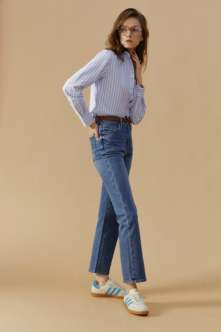 Chelsea High Rise Straight Crop Jeans HJ005 - Glamourous Grace