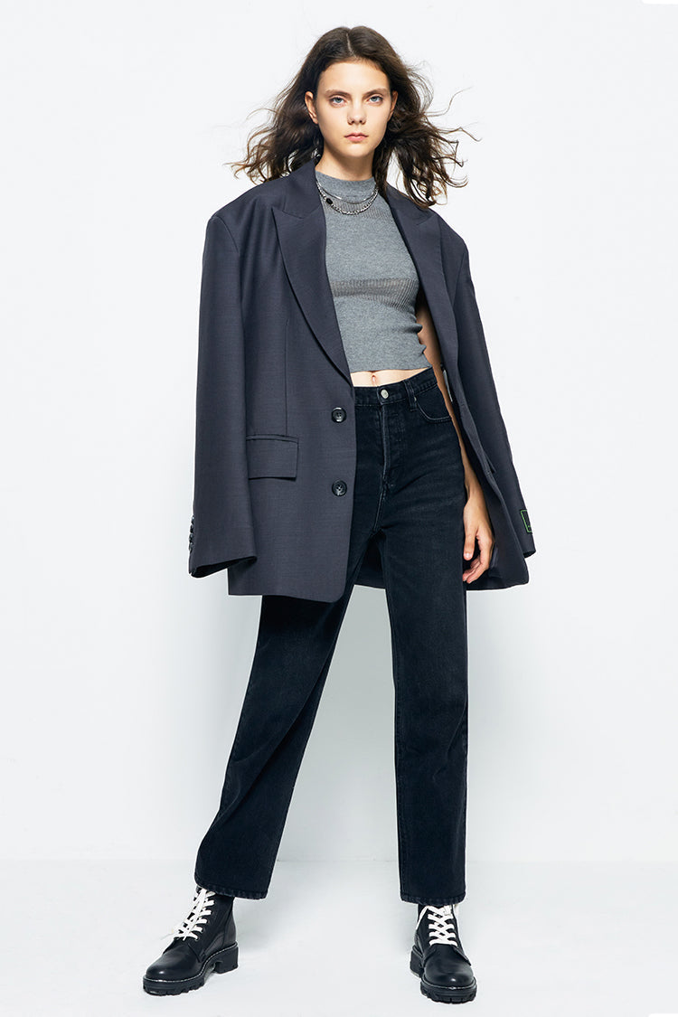 Manhattan High Rise Straight Ankle Jeans HJ160 - Glamourous Grace