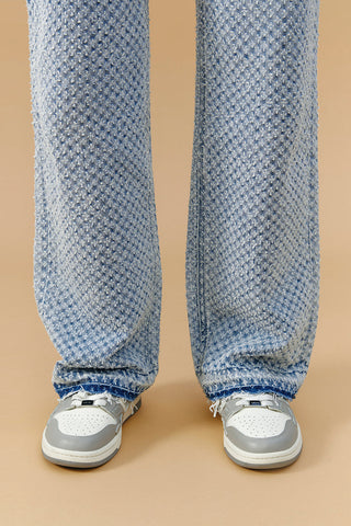 Coney Island Whitefish Tweed Wide Jeans HJ007 [FINAL SALE] - Glamourous Grace