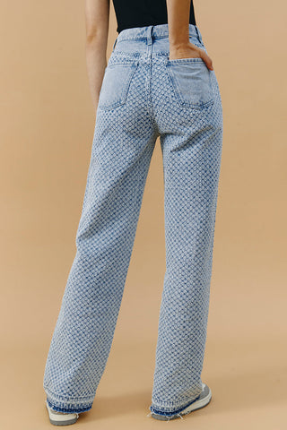 Coney Island Whitefish Tweed Wide Jeans HJ007 [FINAL SALE] - Glamourous Grace