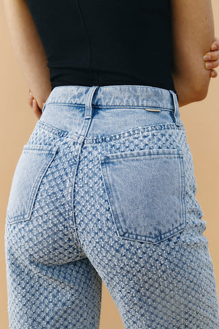 Coney Island Whitefish Tweed Wide Jeans HJ007 [FINAL SALE] - Glamourous Grace