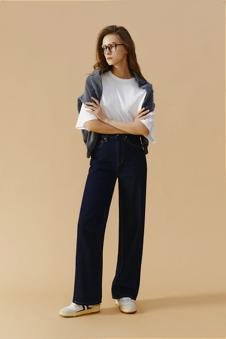 Coney Island Whitefish High Rise Wide Jeans HJ007 - Glamourous Grace