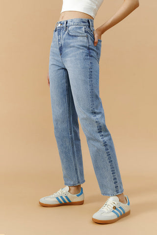 Manhattan High Rise Straight Ankle Jeans HJ160 - Glamourous Grace