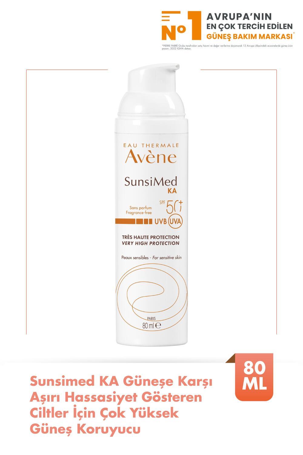 Avene Sunsimed KA High Protection Sunscreen SPF 50+ for Sensitive Skin - Water-Resistant, Non-Whitening, Soothing Avène Thermal Water - 2.71 fl oz - Glamourous Grace