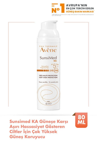 Avene Sunsimed KA High Protection Sunscreen SPF 50+ for Sensitive Skin - Water-Resistant, Non-Whitening, Soothing Avène Thermal Water - 2.71 fl oz - Glamourous Grace