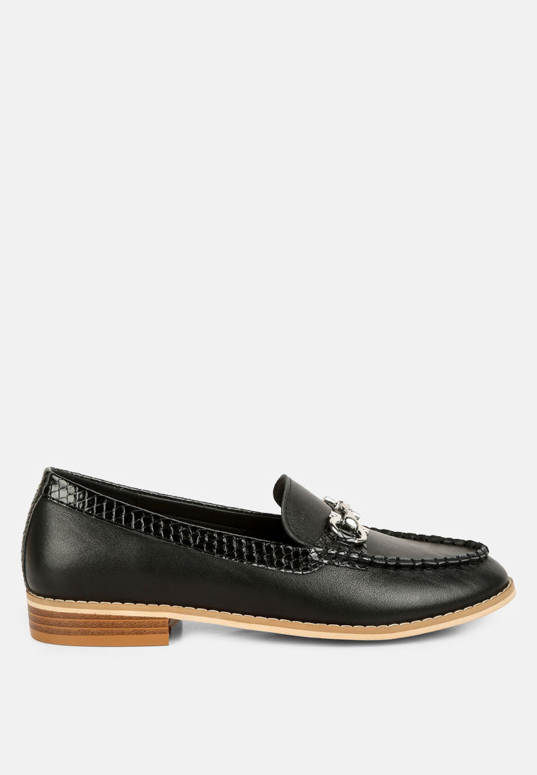 Holda Horsebit Embelished Loafers With Stitch Detail - Glamourous Grace