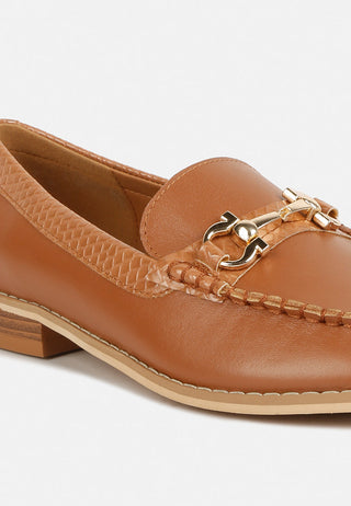 Holda Horsebit Embelished Loafers With Stitch Detail