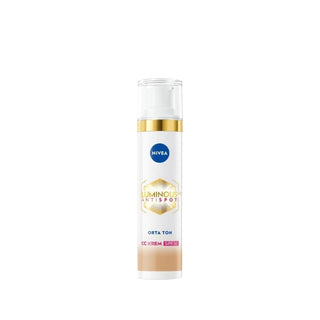 Nivea Luminous630 Anti-Dark Spot CC Cream SPF30 Medium Tone - Even Skin Tone & Sun Protection - Glamourous Grace