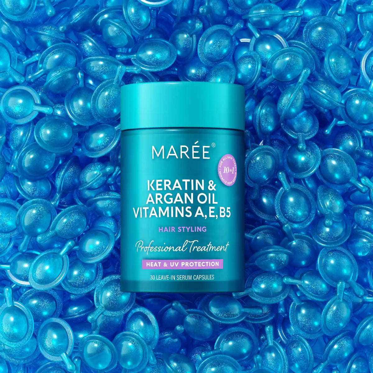 Keratin Oil Capsules for Frizz Control - Glamourous Grace