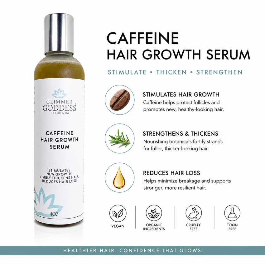 Organic Caffeine Hair Growth Serum – Scalp Treatment - Glamourous Grace