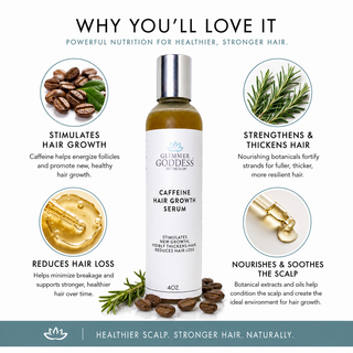 Organic Caffeine Hair Growth Serum – Scalp Treatment - Glamourous Grace