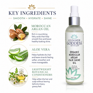 Organic Hair Shine Spray – Frizz Control & Hydrating - Glamourous Grace