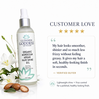 Organic Hair Shine Spray – Frizz Control & Hydrating - Glamourous Grace