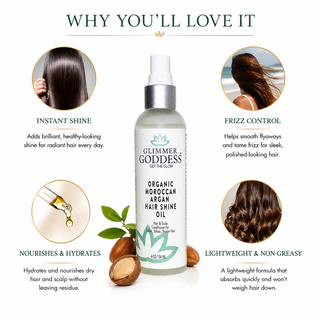 Organic Hair Shine Spray – Frizz Control & Hydrating - Glamourous Grace