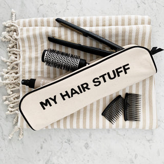 Hair Stuff Travel Case – Cream - Glamourous Grace