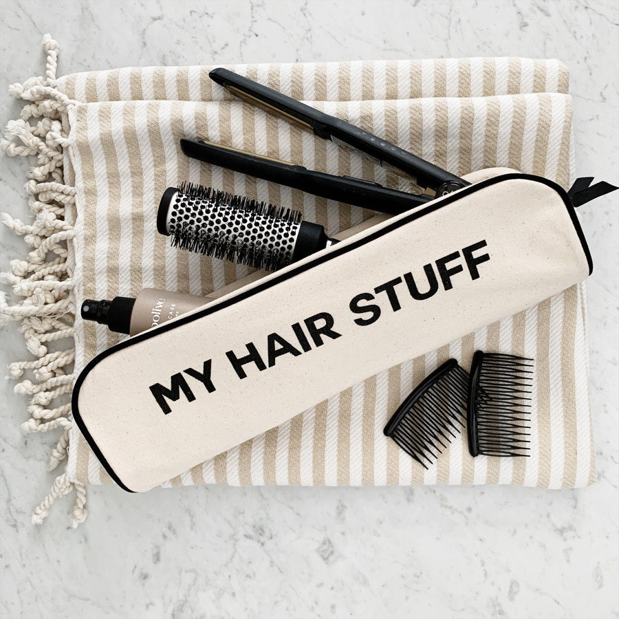 Hair Stuff Travel Case – Cream - Glamourous Grace