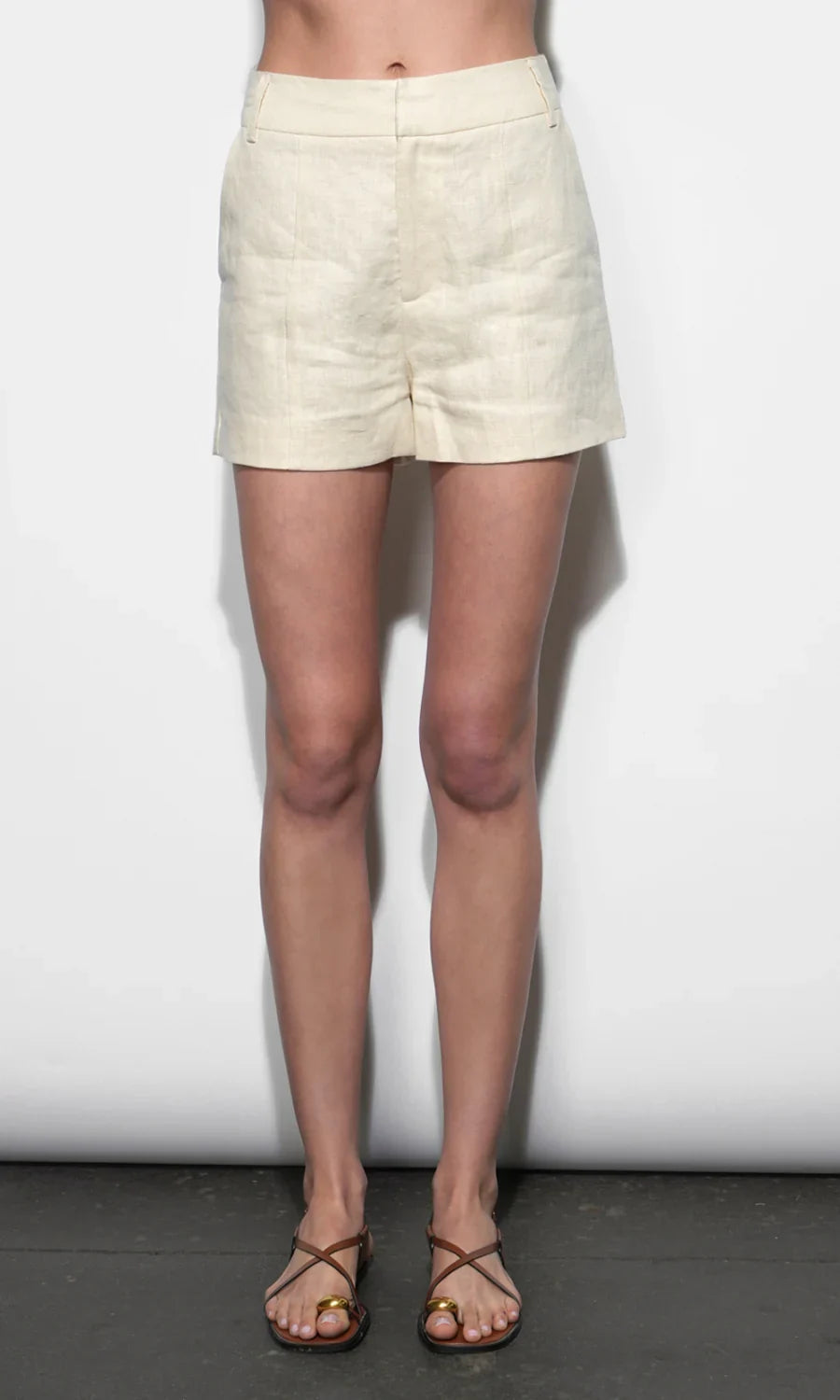 Haisley Linen Stone Shorts