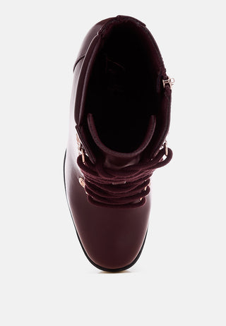 Hamiltons Lace Up Block Heel Boots