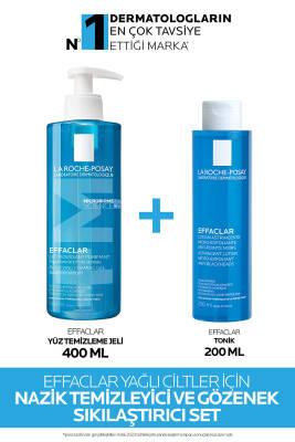 La Roche-Posay Effaclar: Pore Minimizing Skincare Set for Oily & Acne-Prone Skin | Cleansing Gel & Toner Duo