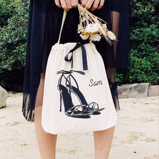 High Heel Sandal Shoe Bag – Cream - Glamourous Grace