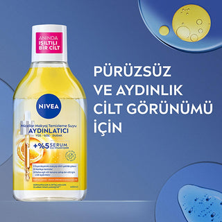 Nivea Micellar Makeup Cleansing Water with 5% Serum - Gentle, Brightening, and Hydrating Makeup Remover for Sensitive Skin - Glamourous Grace