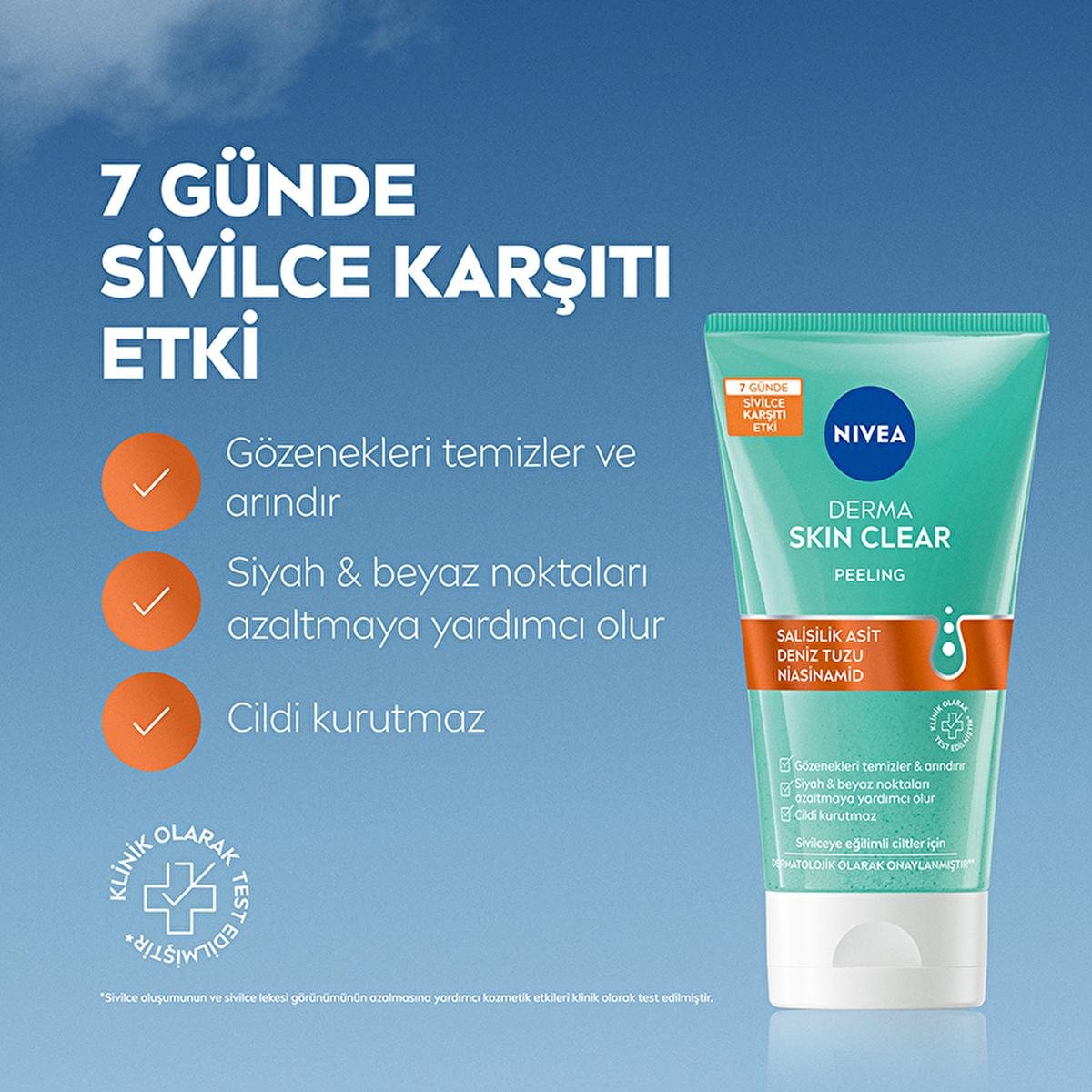 Nivea Derma Skin Clear Acne Fighting Face Peeling - Deep Cleansing, Exfoliant for Acne Prone Skin - Glamourous Grace