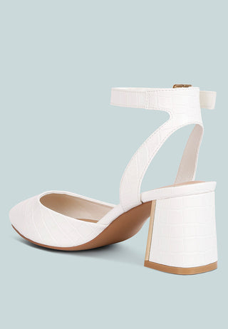 Hyatt Metallic Sling Block Heel Sandals