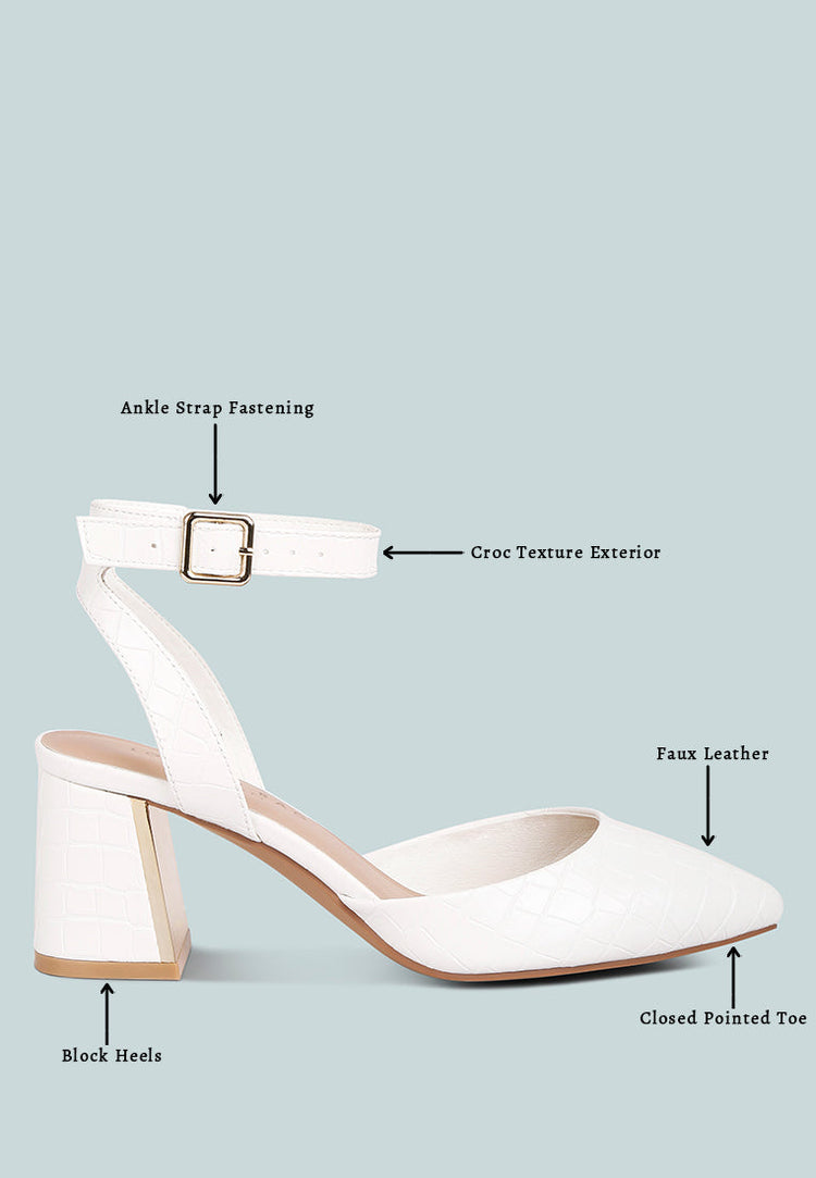 Hyatt Metallic Sling Block Heel Sandals