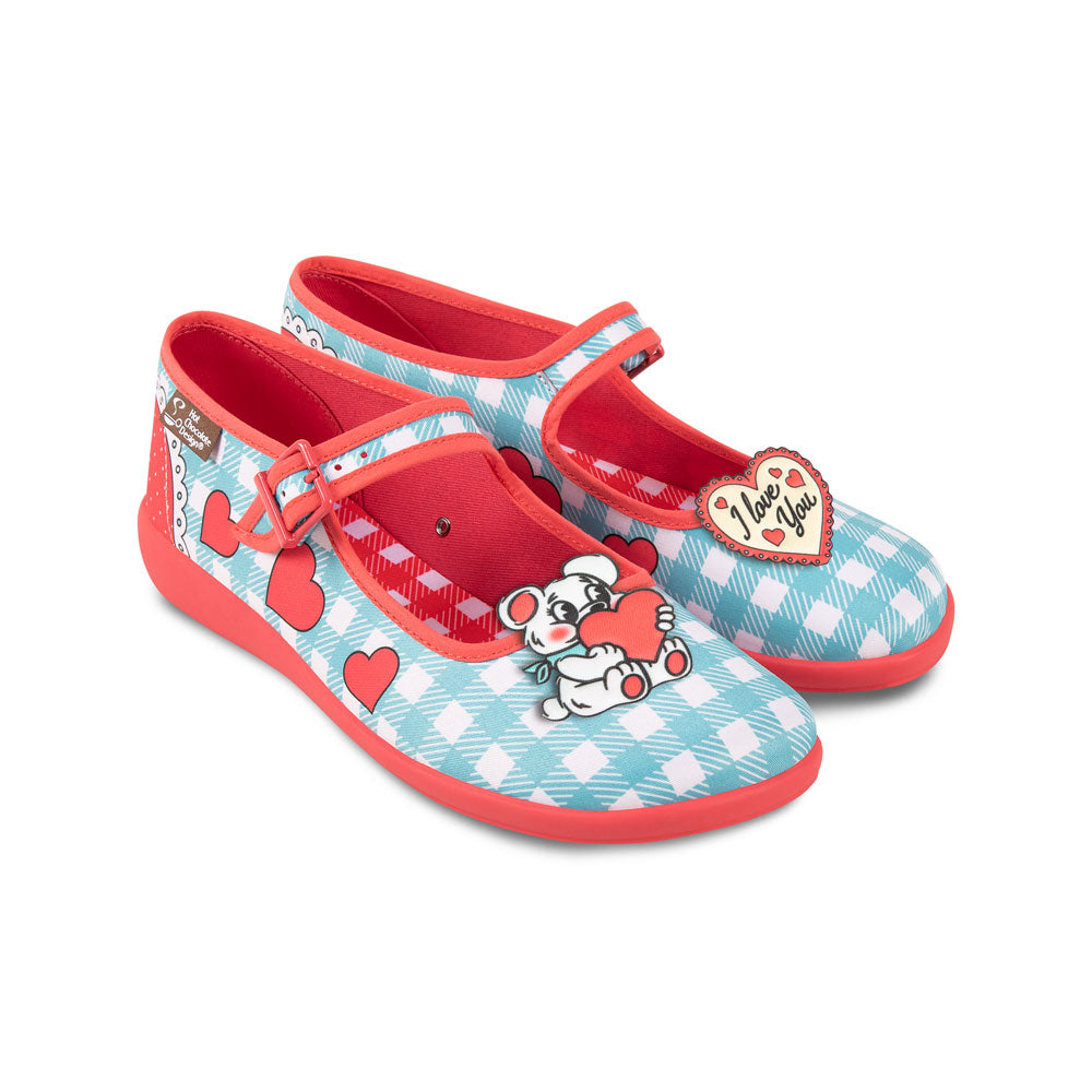 I Love You Women's Mary Jane Flats - Glamourous Grace