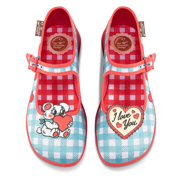 I Love You Women's Mary Jane Flats - Glamourous Grace
