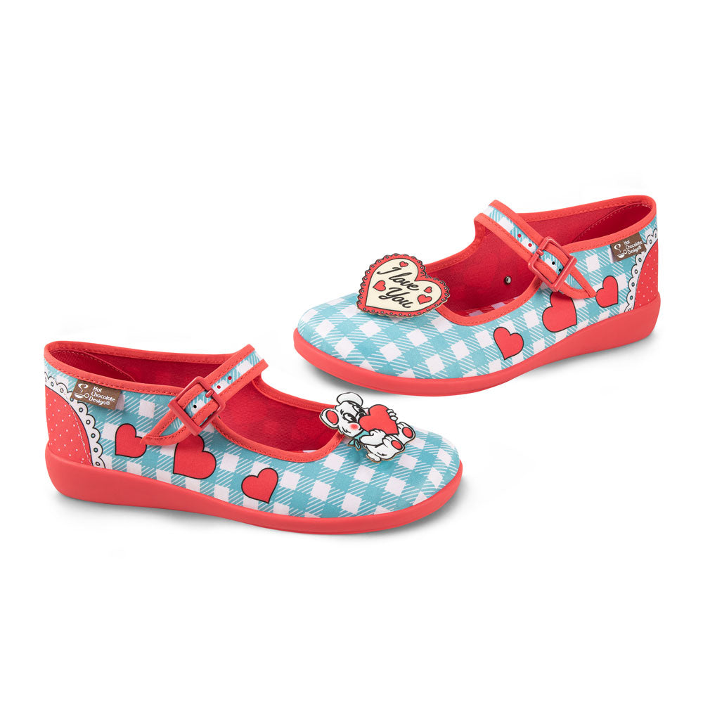 I Love You Women's Mary Jane Flats - Glamourous Grace
