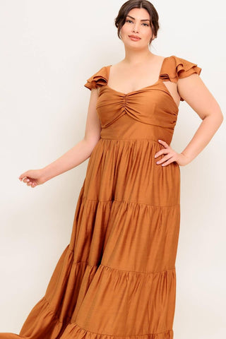 SUMMER MILK RUST WOVEN MAXI DRESS - Glamourous Grace