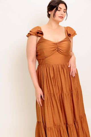 SUMMER MILK RUST WOVEN MAXI DRESS - Glamourous Grace