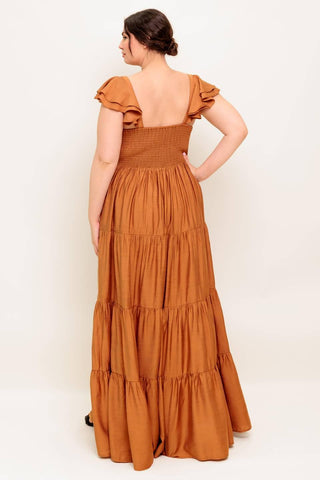 SUMMER MILK RUST WOVEN MAXI DRESS - Glamourous Grace