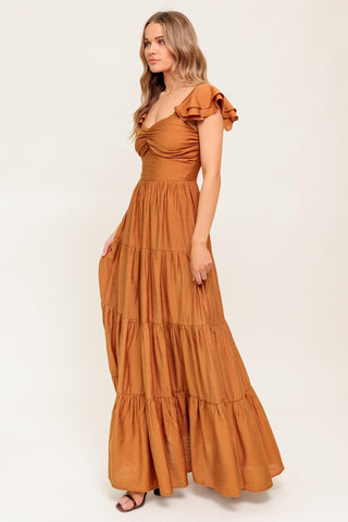 SUMMER MILK RUST WOVEN MAXI DRESS - Glamourous Grace