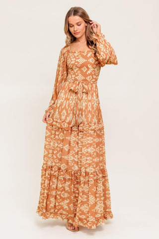 COSMOPOLITAN ELEGANCE WOVEN MAXI DRESS - Glamourous Grace