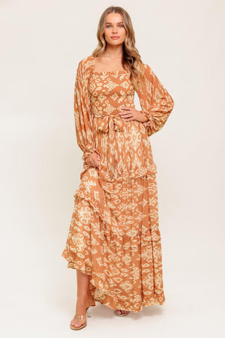 COSMOPOLITAN ELEGANCE WOVEN MAXI DRESS - Glamourous Grace