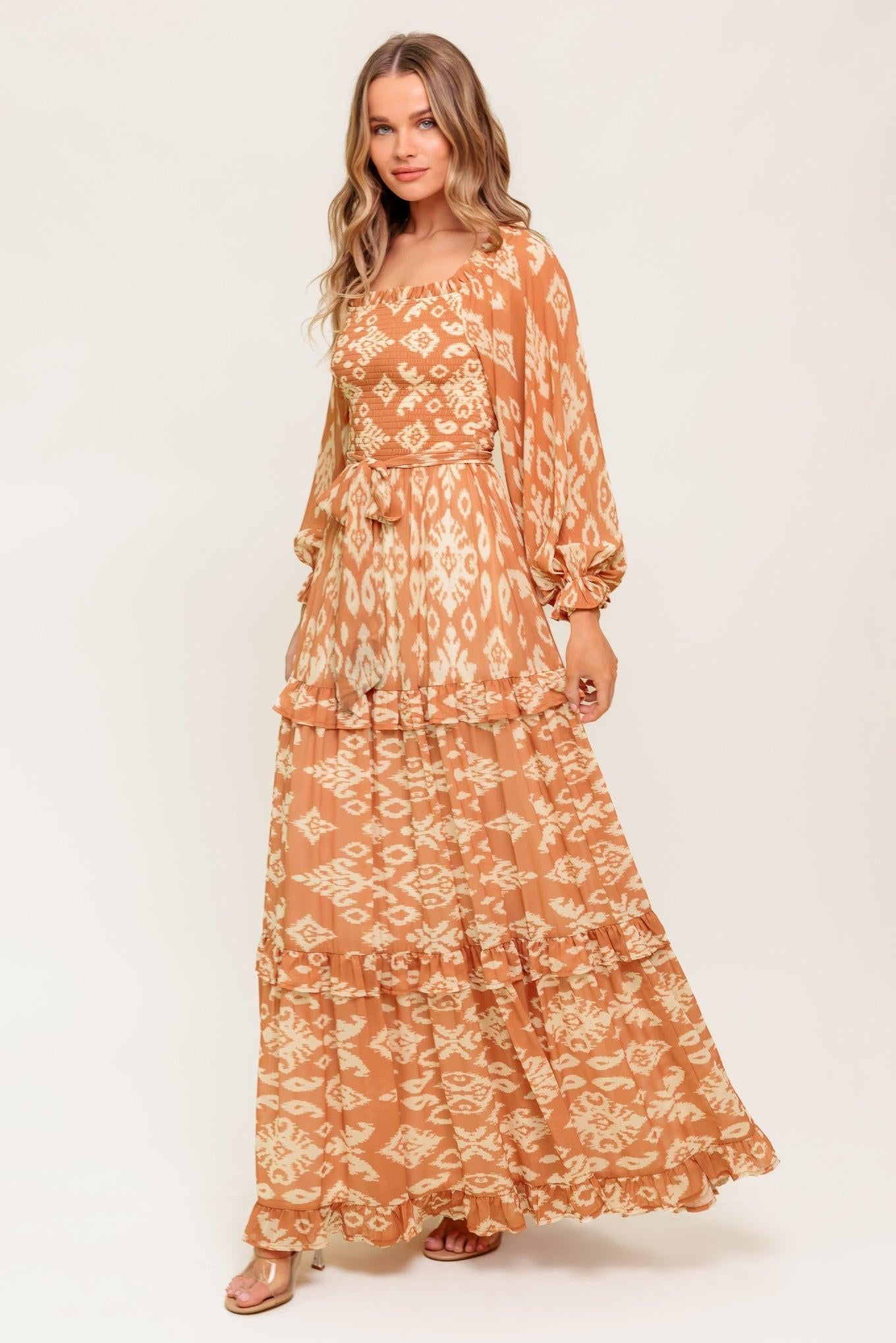 COSMOPOLITAN ELEGANCE WOVEN MAXI DRESS - Glamourous Grace