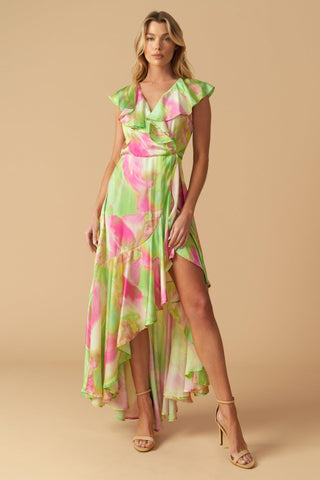 LA BEBE WOVEN SATIN MAXI DRESS - Glamourous Grace