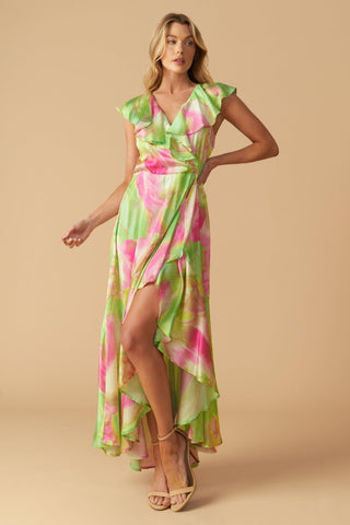 LA BEBE WOVEN SATIN MAXI DRESS - Glamourous Grace