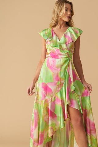 LA BEBE WOVEN SATIN MAXI DRESS - Glamourous Grace