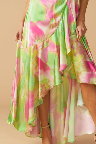 LA BEBE WOVEN SATIN MAXI DRESS - Glamourous Grace