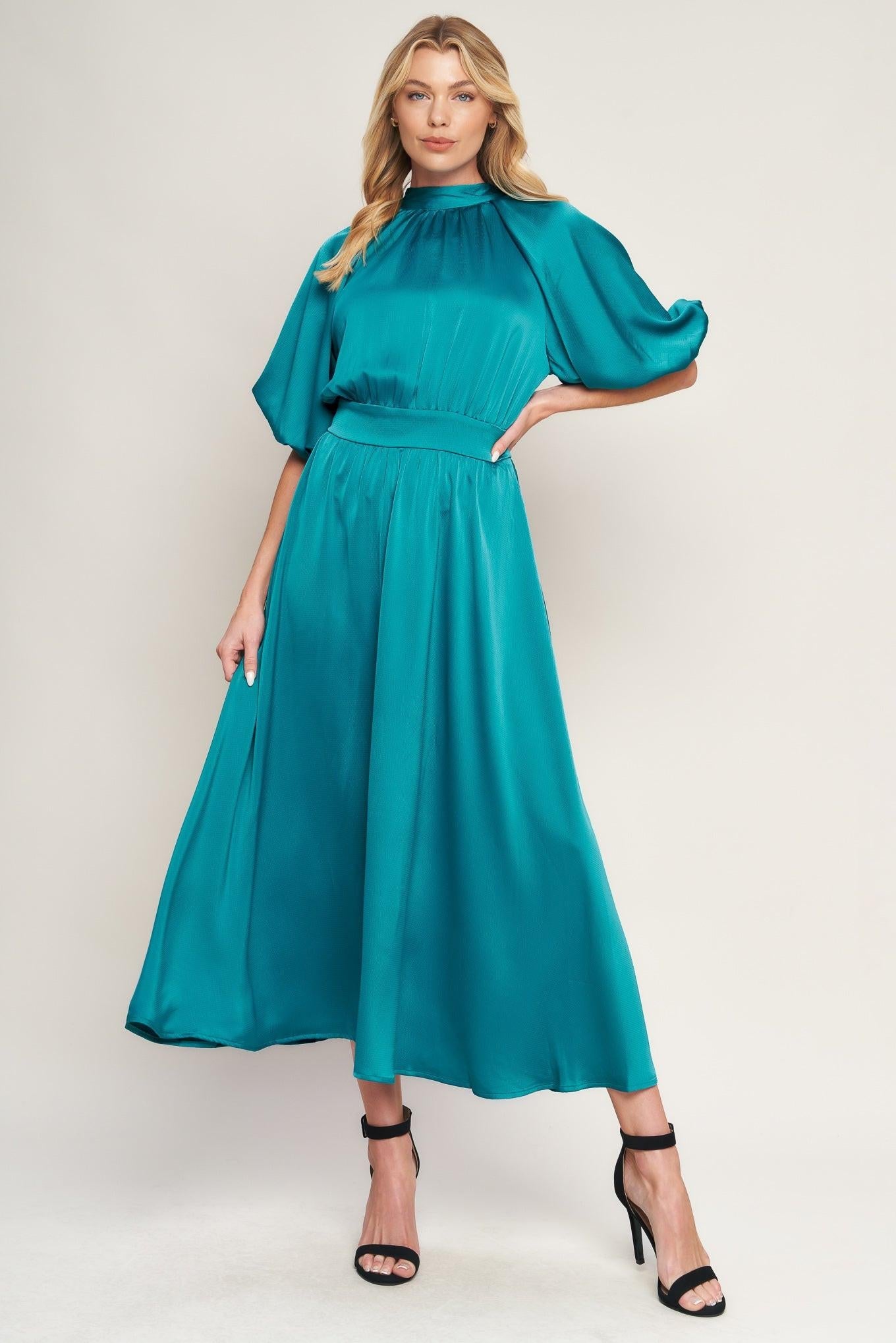 PETAL PROWESS WOVEN MIDI DRESS - Glamourous Grace