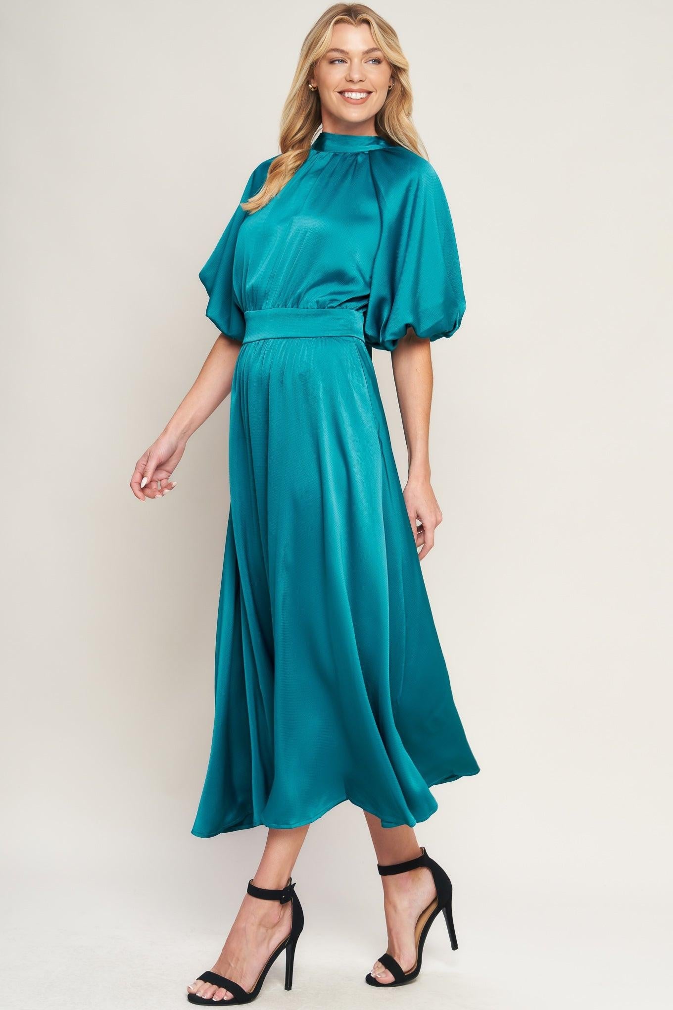 PETAL PROWESS WOVEN MIDI DRESS - Glamourous Grace