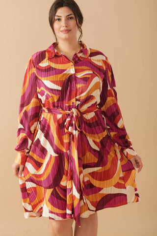 GET ON BOARD WOVEN PLISSE MINI DRESS - Glamourous Grace