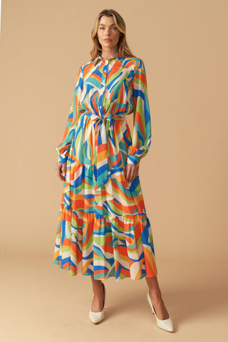 GLAM ATTITUDE WOVEN MIDI SHIRT DRESS - Glamourous Grace