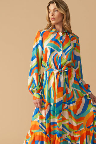 GLAM ATTITUDE WOVEN MIDI SHIRT DRESS - Glamourous Grace