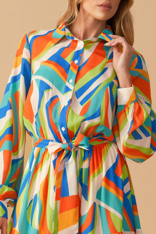 GLAM ATTITUDE WOVEN MIDI SHIRT DRESS - Glamourous Grace